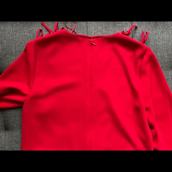 New CeCe Long Sleeves Women's Dress Red Size 4 - Picture 9 of 12